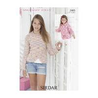 Sirdar Snuggly Jolly DK Girls Sweater Pattern 2465