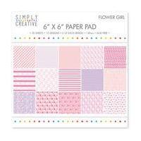Simply Creative Flower Girl Paper Pad 6 x 6 Inches