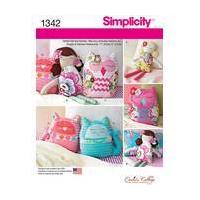 Simplicity Stuffed Doll and Animals Pattern 1342