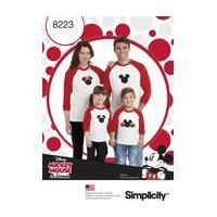 Simplicity Mickey Mouse Tops Sewing Pattern 8223