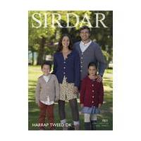 Sirdar Harrap Tweed DK Family Cardigans Pattern 7831