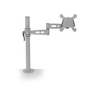 Single flat screen monitor arm in silver