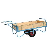 Single Handle Balance Trolley Solid Sides - Rubber Tyres 915W x 1905D