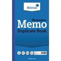 Silvine Carbonless Duplicate Memo Book 210x127mm NCR Pack of 6 701-T