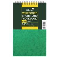 silvine spiral bound shorthand notebook 127x203mm 200 leaf ruled feint