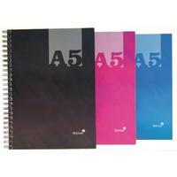 Silvine A5 Twin Wire Hardback Notebook Assorted 140 Pages Ruled