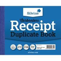 Silvine Carbonless Duplicate Receipt Book Blue 102x127mm Pack of 5