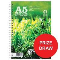 Silvine A5 Premium Notebook Recycled Wirebound Ruled 120 Pages 80gsm