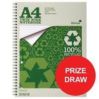 Silvine A4 Everyday Notebook Recycled Wirebound Punched Ruled 104