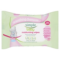 simple baby moisturising wipes 80 wipes