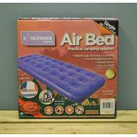 Single Blow Up Camping Air Bed Mattress by Kingfisher