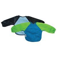 Silly Billyz Long Sleeved Bibs Fleece Small 2 Pack in Blue and Lime