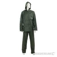 Silverline Rain Suit Green 2pce XL 76 - 134cm (30 - 53\