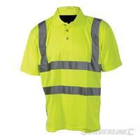 Silverline Hi-vis Polo Shirt Class 2 L 100-108cm (39-42\