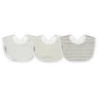 Silly Billyz Cotton Jersey Biblet 3 Pack in Grey White