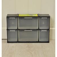 Six Drawer Screw, Nail & Rawl Plug Tilt Storage Cabinet by Garland