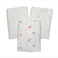 Silly Billyz Swaddle Wrap 3 Pack - Orchard Birds