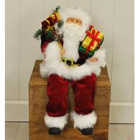 Sitting Father Christmas Santa Claus Figure Decoration Ornament by Kingfisher