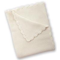 Silvercloud Baby Boutique Baby Garter Stitch Blanket in Cream