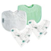 Silly Billyz Baby Bib Starter Pack 4 Pack - Elephant