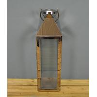 Silver Hampton Candle Lantern 55cm by Gardman
