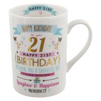 Signography Pink & Gold Design Birthday Mug - 21