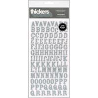Silver Rockabye Thick Glitter Alphabet Stickers