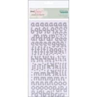 silver sparkling thick glitter alphabet stickers