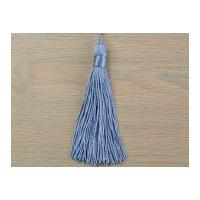 silky tassels 10cm pale blue