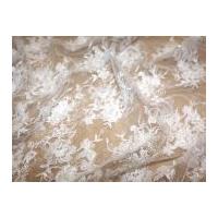 sienna heavily beaded scalloped edge couture bridal lace fabric white