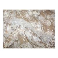 sienna heavily beaded scalloped edge couture bridal lace fabric ivory