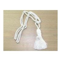 silky curtain tie backs white