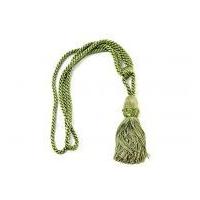 silky curtain tie backs pale green