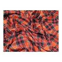Sienna Plaid Check Polyester Tartan Suiting Dress Fabric Orange