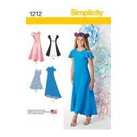 Simplicity Childrens Sewing Pattern 1212 Summer Dresses in 4 Styles