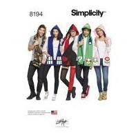 simplicity mens ladies easy sewing pattern 8194 hooded scarves with ap ...