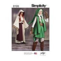 Simplicity Ladies Sewing Pattern 8199 Gaming Warrior Costumes