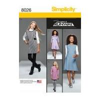 simplicity girls sewing pattern 8026 dresses leggings