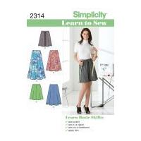 Simplicity Ladies Easy Learn to Sew Sewing Pattern 2314 Skirts