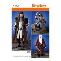 Simplicity Men's Sewing Pattern 1552 Medieval Tunic, Cloak & Accessories Costumes