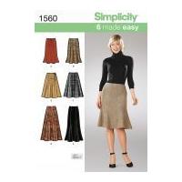 simplicity ladies sewing pattern 1560 trumpet flare style skirts