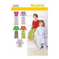 Simplicity Childrens Sewing Pattern 1573 Pyjamas & Dressing Gown