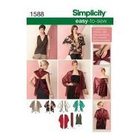 Simplicity Ladies Easy Sewing Pattern 1588 Kimono Jacket & Wraps