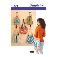 Simplicity Accessories Sewing Pattern 1598 Bags in 5 Styles