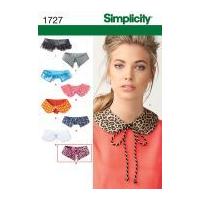 simplicity ladies easy sewing pattern 1727 fashion collars