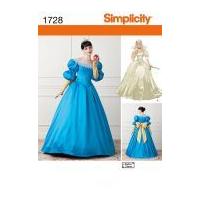 Simplicity Ladies Sewing Pattern 1728 16th Century Fairytale Gowns Costume