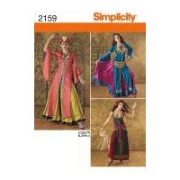 Simplicity Ladies Sewing Pattern 2159 Belly Dancer Ghawazee Coats & Belts Costumes