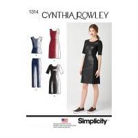 Simplicity Ladies Sewing Pattern 1314 Top, Trouser Pants & Dresses