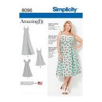 Simplicity Ladies Sewing Pattern 8096 Princess Seam Dresses