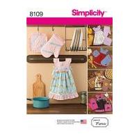Simplicity Home Easy Sewing Pattern 8109 Towel Dresses, Pot Holders & Oven Mitts